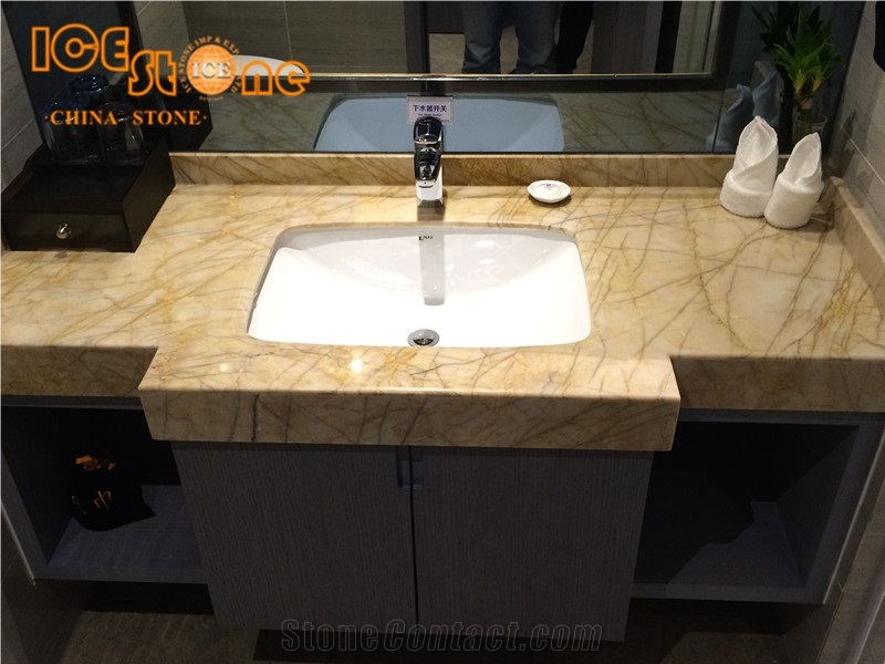 Golden Babylon Marble Bathroom Countertops Chinese