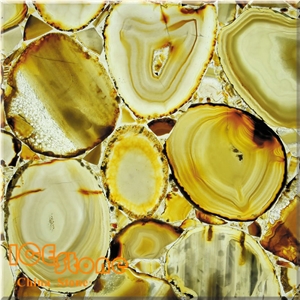 Golden/Yellow Sardonyx/Semi Precious Stone Panel/Semiprecious Slabs/Tiles/Wall/Backlit/Backflash