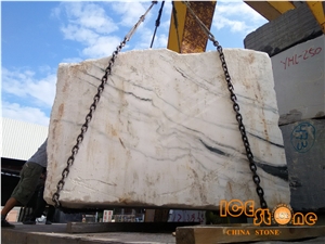 Good Price China Panda White Marble Tile & Slab, Chinese Landscape Painting, Black Strong Arabedcato Vein, Polished for Feature Wall, Bookmatched.
