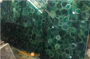 Green Agate Semiprecious Stone Slabs/Green Agate Semi Precious Stone Panels/Green Luxury Agate Semi-Precious Desk Table