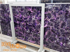 High Polished Semi Stone, Semiprecious Stone, Purple Colors Semi Stone Slabs