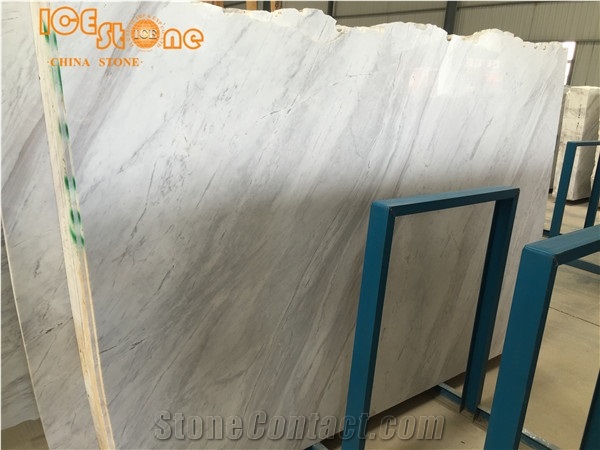 High Polished Volakas White Marble Slabs & Tiles for Bathroom Wall/Floor