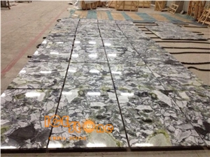Ice Connect Marble Tiles/Ice Green Cut to Size/White Beauty 1cm Thin Tiles/Chinese Green Slabs and Tiles/Marble Floor Covering Tiles/Marble Skirting