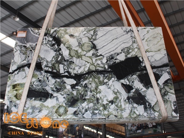 Ice Green/Ice Connect Marble/Ice Jade/Green White Marble/Green Black Marble Slabs/Floor Tiles/Marble Background Wall Tiles