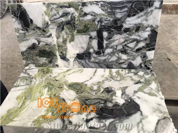 Ice Green/Ice Connect Marble/White Beauty/Marble Slabs/Tiles/Cut to Size/Green Stone/Wall Cladding/Floor Covering Tiles