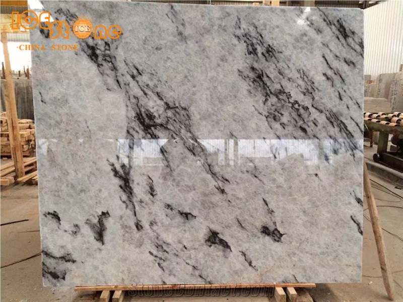 Ice Onyx Slabs Tiles/Blue Onyx Wall Covering Slabs/Natural Painting Tiles/Grey Onyx Floor Tiles/Onyx Pattern/Bookmatch Onyx Stone/Decorative Background Stone/China Onyx/Milan Onyx