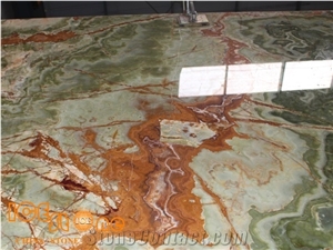 Import Green Onyx, Multicolor Green Onyx Stone, Green Onyx with Rust Veins