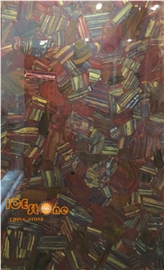 Iron Tiger/Brown Color/Semi Precious Stone Panel/Tiles/Slabs/Wall/Floor/Backflash/Backlit