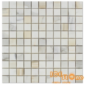 Italy Calacatta Gold Marble Mosaics Hexagon/Basketweave/Chevron/Fish Bone/Mini Versaille/Polished