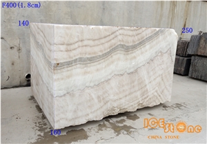 Large Quantity China Beige Onyx Block with Perfect Transpancy from Ice Stone,Own Quarry, Good Quality,White Wooden Popular Onyx with Competitive Price