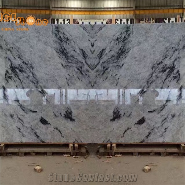 Milano Ice Blue Crystal Onyx/Black Vein/Light Transfer/Backlit/Bookmatch Stone Slabs/Tiles/Cut to Size/Project/Wall Cladding/Background/Grey Color