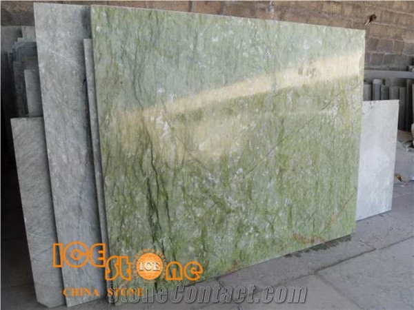 Ming Green Marble/Chinese Green Stone Slabs and Tiles/Cut to Size/1cm Thin Tiles/Chinese Green Water Jade