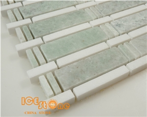 Ming Green Mosaic/Chinese Green Mosaic/Polished Mosaic/Ming Green Marble Mosaic