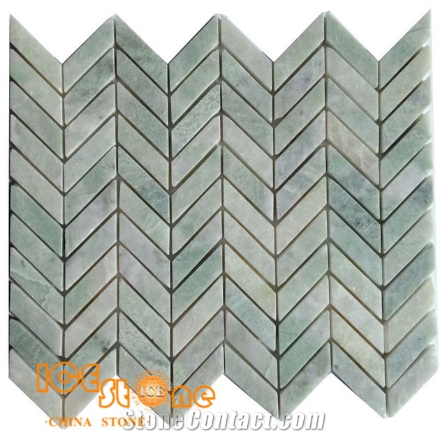 Ming Green Mosaic/Chinese Green Mosaic/Polished Mosaic/Ming Green Marble Mosaic