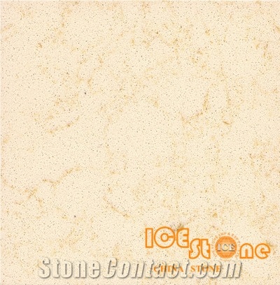 Money beige SS6012 Quartz Stone Solid Surfaces Polished Slabs Tiles Engineered Stone Artificial Stone Slabs for Hotel Kitchen,Bathroom Backsplash Walling Panel Customized Edge