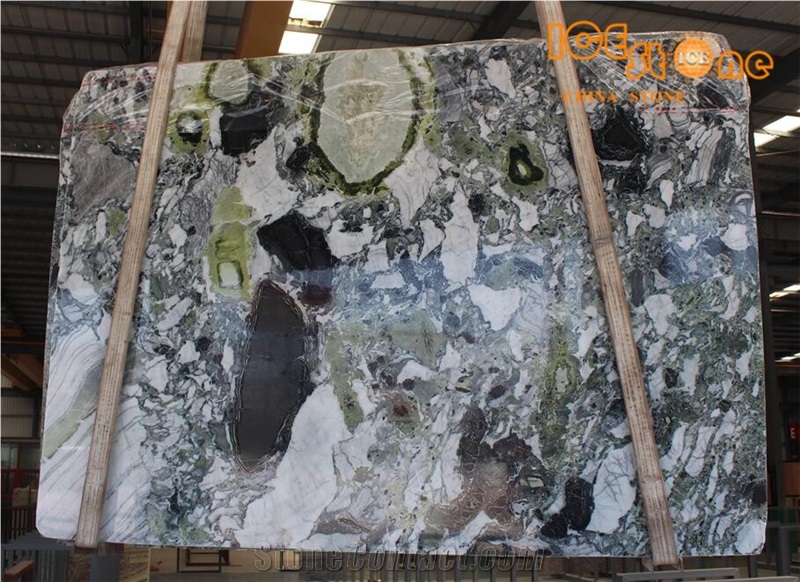 Multicolor Marble Tiles Slabs/Marble Wall Covering Tiles/Ice Green Marble Floor Covering Tiles/Primavera Marble Pattern Slabs/Cold Jade Marble Tiles/China Ice Connect Marble Slabs