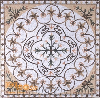 Natural Stone Floor Mosaic Marble Medallion