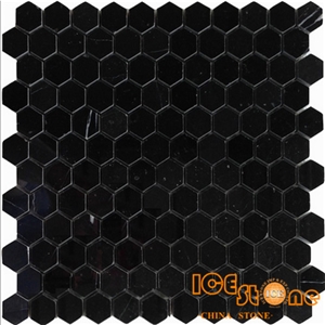 Nero Marquina/Black Color/Marble Mosaics Hexagon/Basketweave/Chevron/Fish Bone/Mini Versaille/Polished