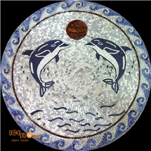 Popular Style Floor and Wall Decoration Natural Marble Mosaic Art, Mosaic Medallions