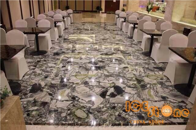 Primavera Marble Tiles Slabs/Marble Wall Covering Tiles/Marble Floor Covering Tiles/Ice Connect Marble Slabs/Ice Green Tiles/Cold Jade Green Marble Pattern/Counter Top Stone