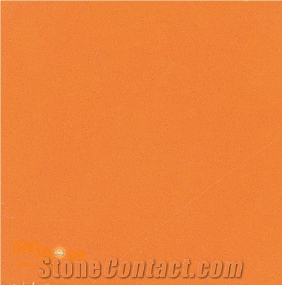 Pure Orange Quartz Stone Slabs,Quartz Stone Tiles