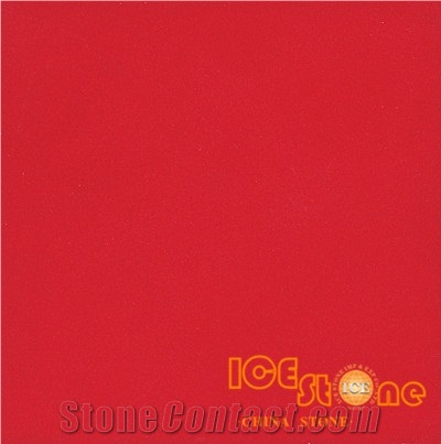 Pure Red/Quartz Stone Solid Surfaces Polished Slabs Tiles Engineered Stone Artificial Stone Slabs for Hotel Kitchen,Bathroom Backsplash Walling Panel Customized Edge