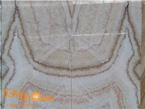 Rainbow Onyx Slabs Tiles/ Pink Onyx Bookmatch Natural Stone Products