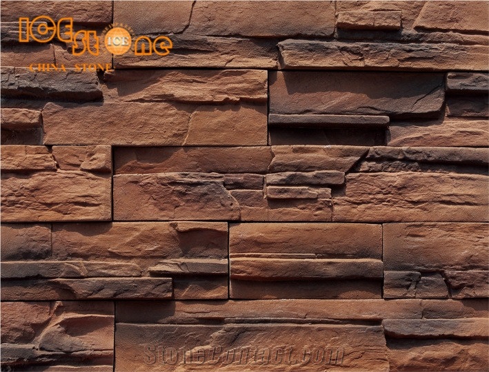 Rusty Red Culture Stone/Stone Wall Decoration/Chinese Natural Building Stone Material/ Outdoor Decoration Culture Stone