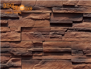 Rusty Red Culture Stone/Stone Wall Decoration/Chinese Natural Building Stone Material/ Outdoor Decoration Culture Stone