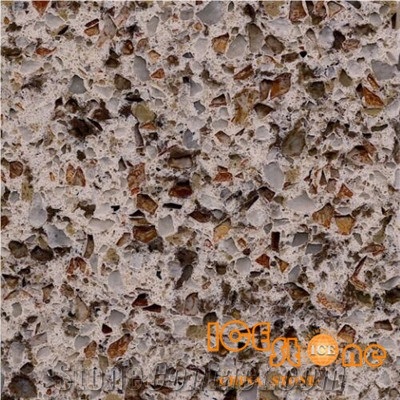 Sh2028 Golden Canyon Brown Quartz Stone Solid Surfaces Polished Slabs Tiles Engineered Stone Artificial Stone Slabs for Hotel Kitchen,Bathroom Backsplash Walling Panel Customized Edge