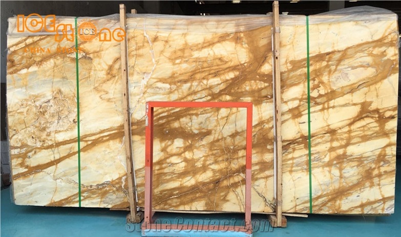 Siena Gold Marble Tiles Slabs/Yellow Marble Wall Covering Tiles/Indoor Building Decoration Stone/Natural Marble Floor Covering Tiles/Natural Stone