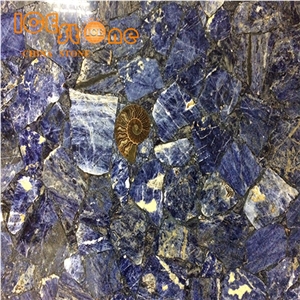 Sodalite Blue Jasper Stone Slabs Tiles/Blue Semiprecious Stone/Gemstone Slabs Tiles/Building Stone Material/Gorgeous Table Decoration Stone