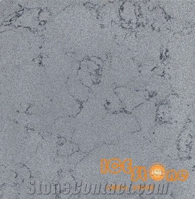 SS6033  White with little grey Marble look  Quartz Stone Solid Surfaces Polished Slabs Tiles Engineered Stone Artificial Stone Slabs for Hotel Kitchen,Bathroom Backsplash Walling Panel Customized Edge