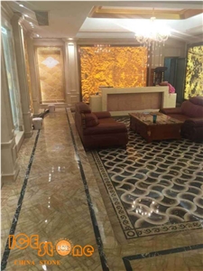 Van Gogh Chinese Marble Tiles Slabs/Marble Floor Covering Tiles/Golden Babylon Wall Covering Tiles/Natural Building Stone