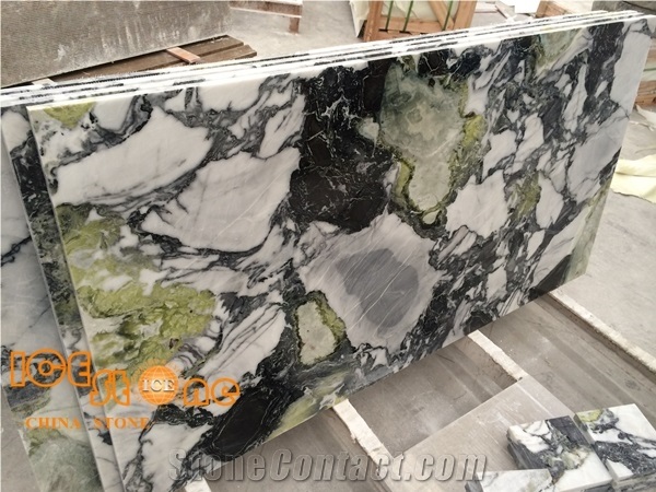 White Beauty/Ice Connect Marble/Chinese Green /Marble Tiles/Cut to Size/Ice Green/White and Green Project Chinese Natural Stone Products