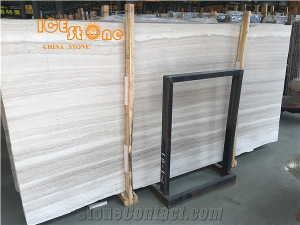 White Wooden/China White Wood Marble /Slab/Cut to Size/Blocks/Large Quantity/Own Quarry/ Skiting/Good for Project/Cheap Price/Unifrom Pattern