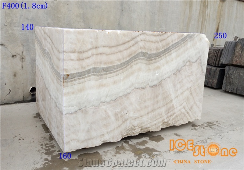 Wooden Beige Onyx Blocks/ Bookmathch Slabs/Cut to Size/Tiles