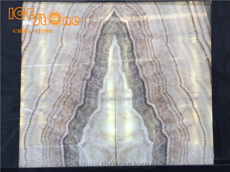 Wooden Onyx Backlit Tiles/Onyx Wall Covering Tiles/Onyx Slabs/Beige Onyx Slabs/Onyx Building Stone/Jade Onyx/Polished Beige Onyx/Tv Background Decoration Onyx