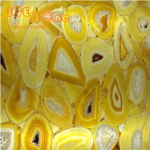 Yellow Agate Semiprecious Building Stone/Internal Decoration Stone Line/Table Decoration/Wall Decoration/Gemstone Material/Precious Building Stone Slabs