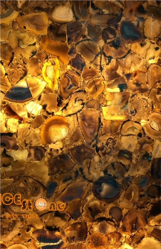 Yellow Agate/Yellow Semi Precious/Chinese Semiprecious Stone Wall