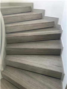 Hot Sales Chinese Cheap Grey Marble,Chinese Wood Grain Marble Stairs&Steps