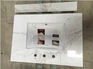 Lilac White Marble Bathroom Countertops, Bathroom Vanity Tops