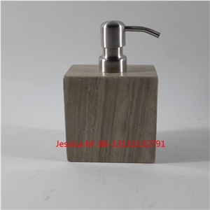5pcs Set Of Wood Grains Marble Bathroom Sets Natural Stone Bathroom Accessories Soap Dispenser Marble Tumbler Soap Dishes Tray