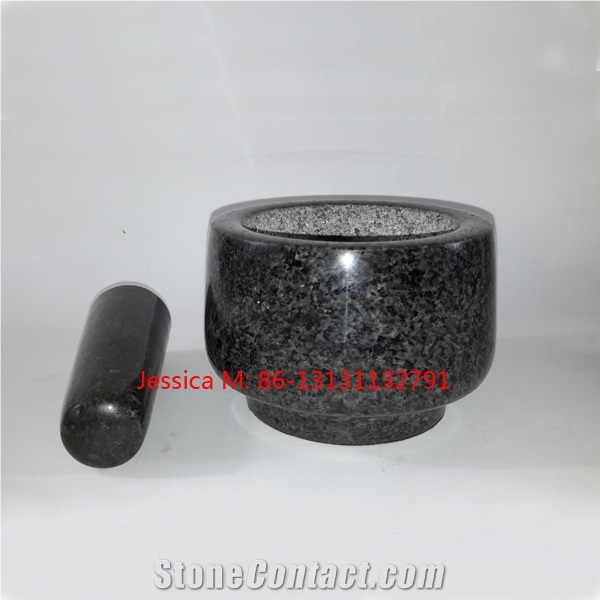 Black Granite Mortar with Pestle /Stone Mortar and Pestle /Mortar and Pestle Granite