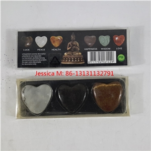 Decorative Heart Shape Stones Luck, Health ,Peace