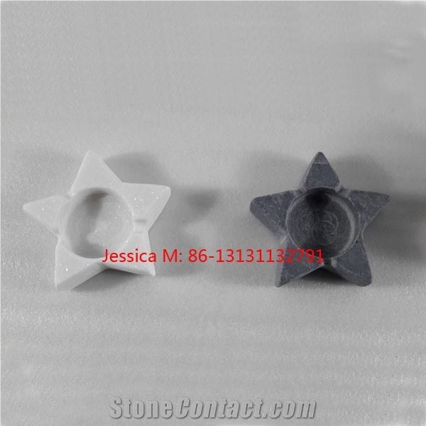 Five Star Stone Cigarette Ashtrays /Star Marble Ashtrays