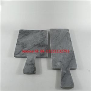 Rectangular Grey Marble Cheese Board with Marble Handle Hot Sale