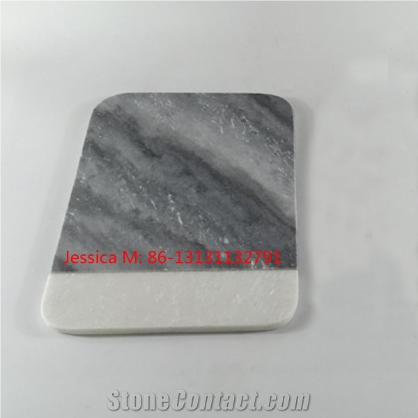 White and Grey Marble Cheese Board Cutting Board Tray