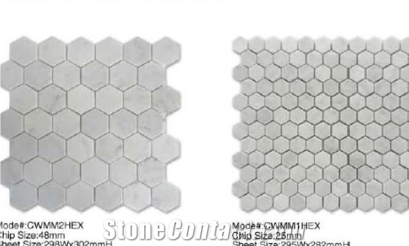 Carrara White Mosaic/Polished Mosaic/Mosaic Tile/Wall or Floor Mosaic