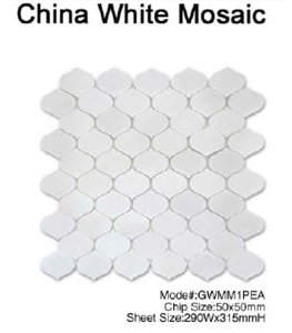 China White Mosaic, Marble Mosaic, /Polished Mosaic/Mosaic Tile/Wall or Floor Mosaic